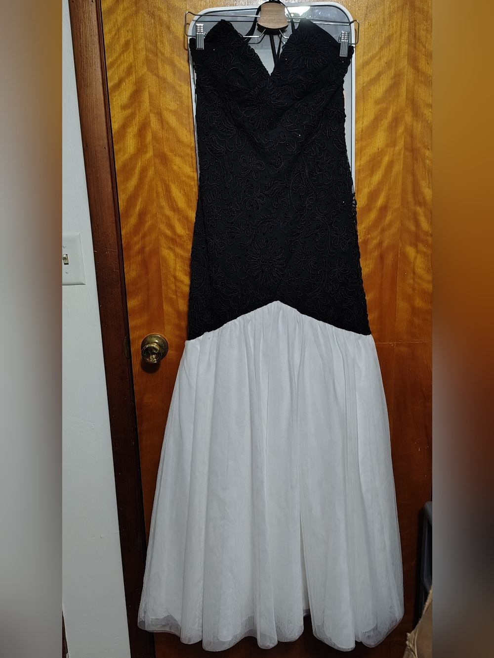 City Studio Black and White Prom Dress